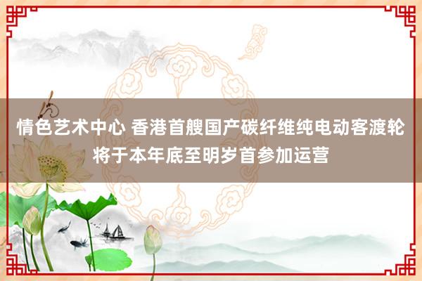 情色艺术中心 香港首艘国产碳纤维纯电动客渡轮将于本年底至明岁首参加运营