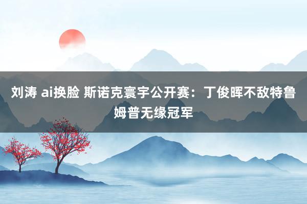 刘涛 ai换脸 斯诺克寰宇公开赛：丁俊晖不敌特鲁姆普无缘冠军