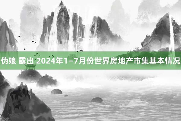 伪娘 露出 2024年1—7月份世界房地产市集基本情况