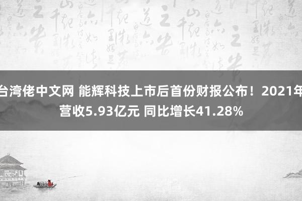 台湾佬中文网 能辉科技上市后首份财报公布！2021年营收5.93亿元 同比增长41.28%