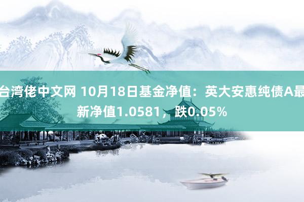 台湾佬中文网 10月18日基金净值：英大安惠纯债A最新净值1.0581，跌0.05%