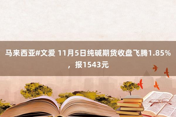 马来西亚#文爱 11月5日纯碱期货收盘飞腾1.85%，报1543元