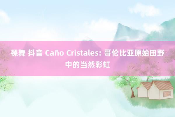 裸舞 抖音 Caño Cristales: 哥伦比亚原始田野中的当然彩虹