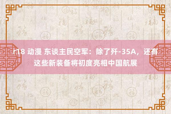 r18 动漫 东谈主民空军：除了歼-35A，还有这些新装备将初度亮相中国航展