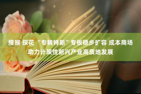 瘦猴 探花 “专精特新”专板稳步扩容 成本商场助力计策性新兴产业高质地发展