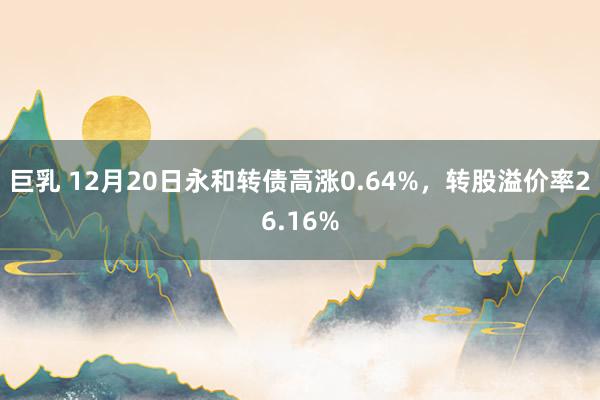 巨乳 12月20日永和转债高涨0.64%，转股溢价率26.16%