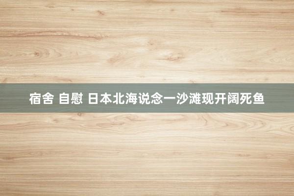 宿舍 自慰 日本北海说念一沙滩现开阔死鱼