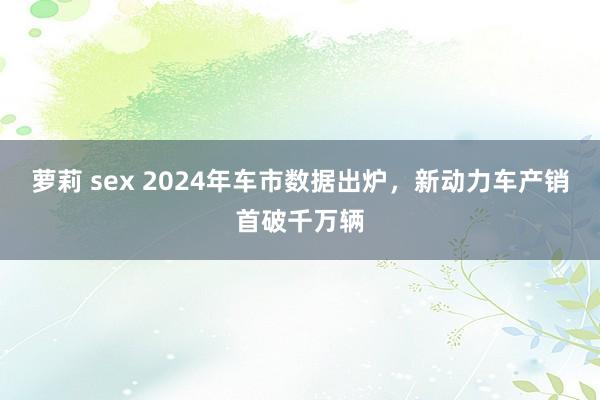 萝莉 sex 2024年车市数据出炉，新动力车产销首破千万辆